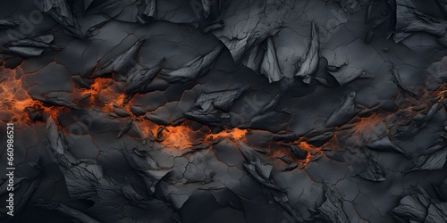 Black lava rock texture Dark stone surface texture Generative AI 