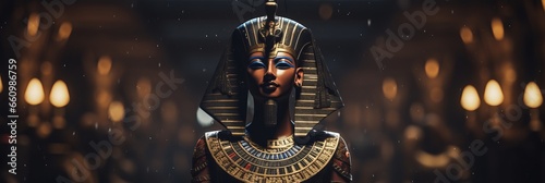 Billede på lærred Amun - The egyptian god of creation.generative ai