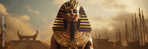 Foto Amun - The egyptian god of creation.generative ai
