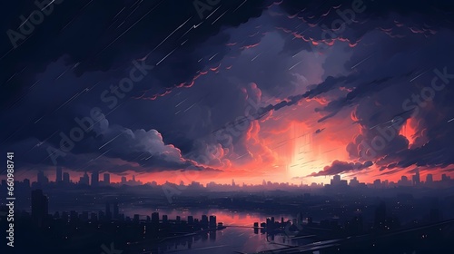 Rain, Rainy day background illustration wallpaper design