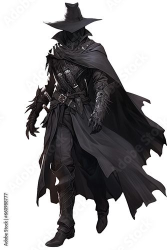 Vampire hunter with face shield
