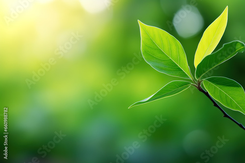 Close-up of a green leaf  blurred background