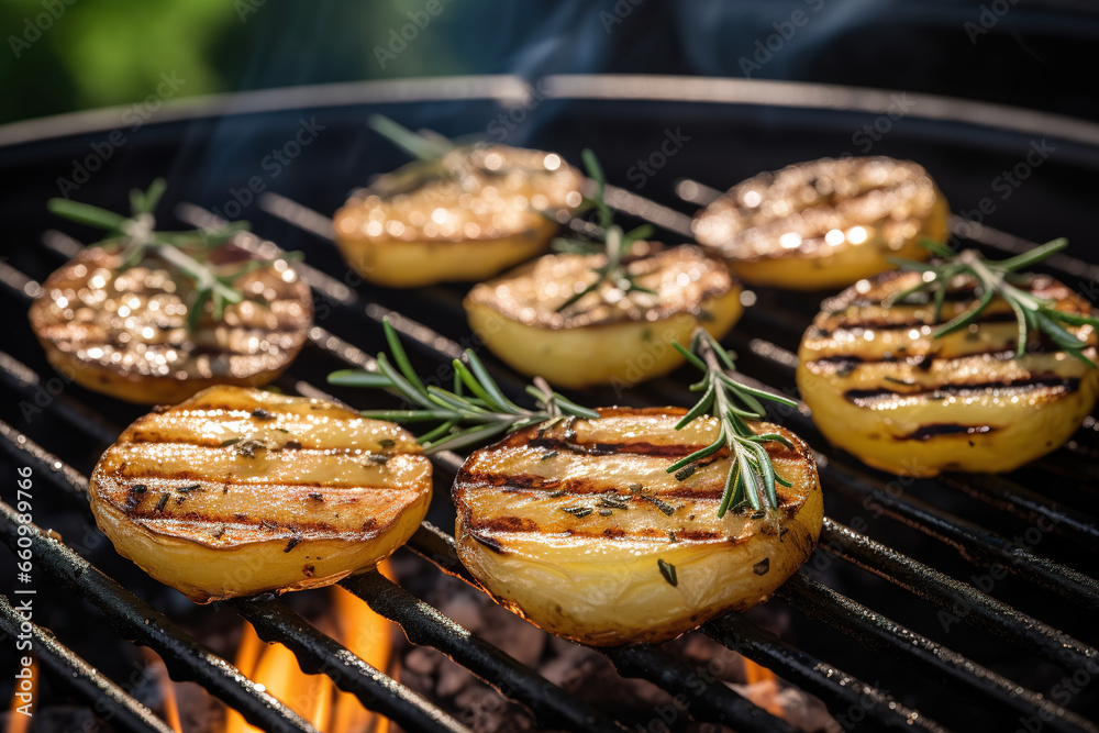 Grilled rosemary potatoes