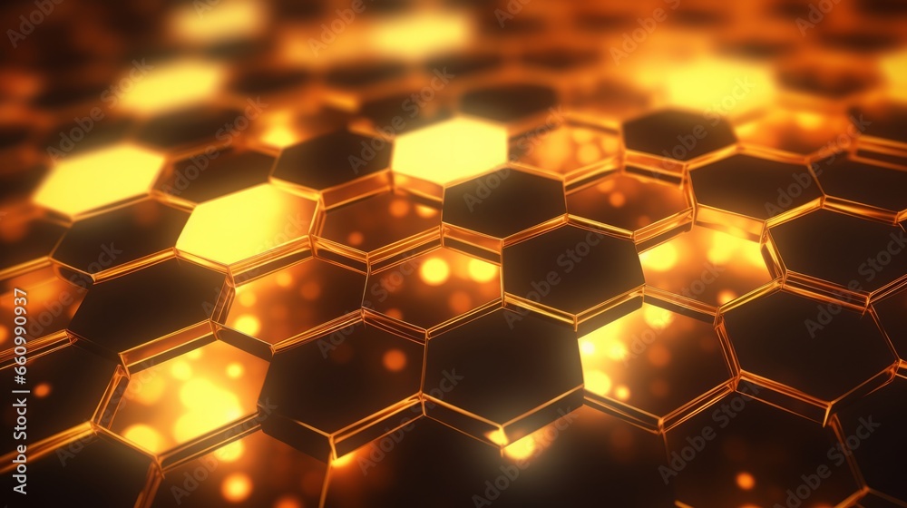 Photo of a detailed honeycomb pattern up close