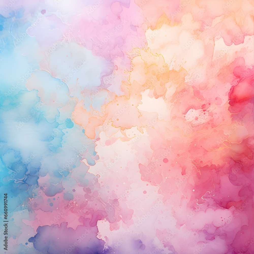 Fototapeta premium rainbow pastel unicorn candy watercolor background