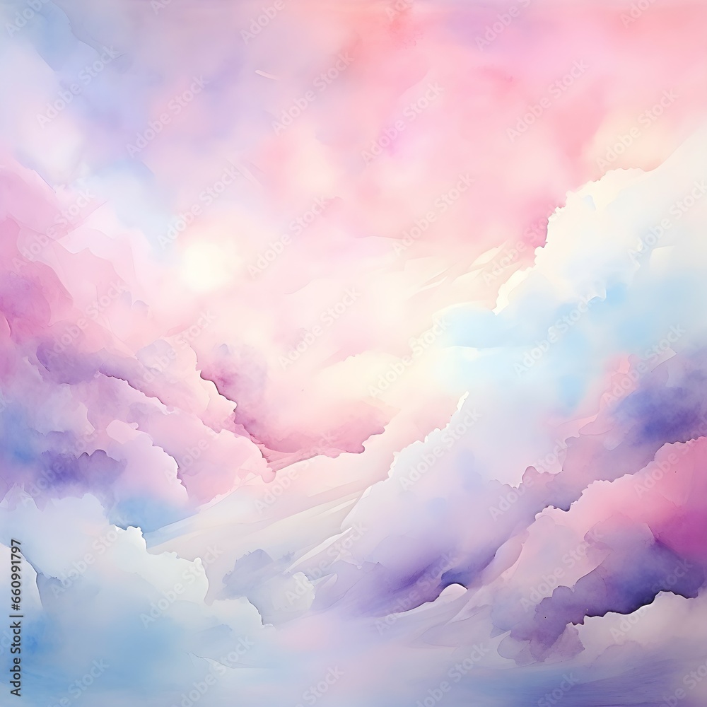 Fototapeta premium rainbow pastel unicorn candy watercolor background.