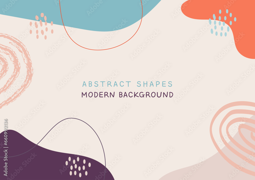 Abstract Shapes Modern Art Background Template
