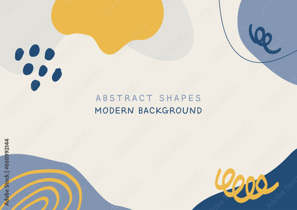 Abstract Shapes Modern Art Background Template