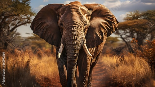 Elephant in the savannah Generative AI © Jonatas