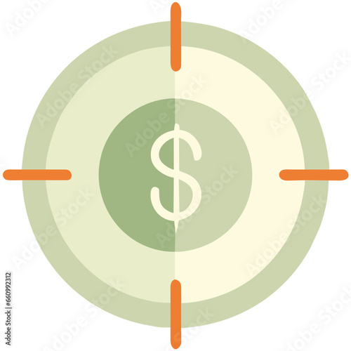 Dollar, Green Finance Money Icon, Digital Payment, Investment and Savings Symbol