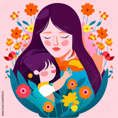 Abstract Art Vectors with a Mother's Day Theme