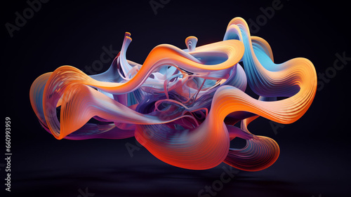 Cosmic Canvas Unveiled: 3D Rendered Liquify Patterns Painting Surreal Geometric Fantasies with the Brushstrokes of Particles 