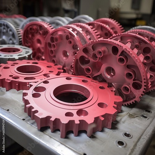Powder coatings painting. Metalwork industry