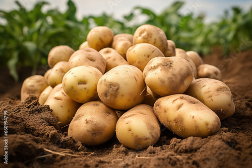 Freshly Harvested Potatoes