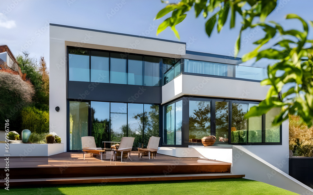 Future-Forward Living, Innovative Glass House Seamlessly Integrated with Smart Technology and Automation.