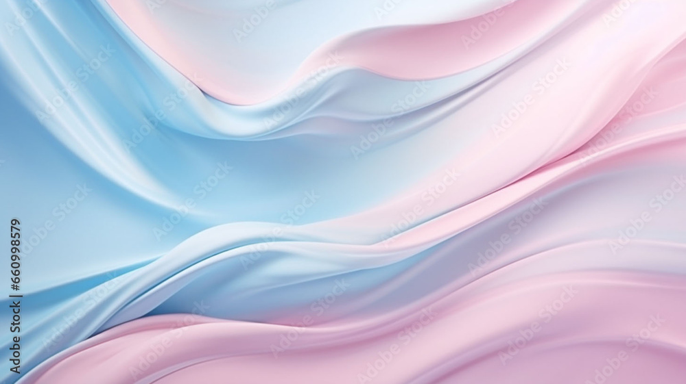 Fototapeta premium Creamy Kaleidoscope Dreams: Abstract Wavy Liquid Blend Unleashes a Multicolored Symphony of Artistic Fluid Elegance and Dynamic Transformation