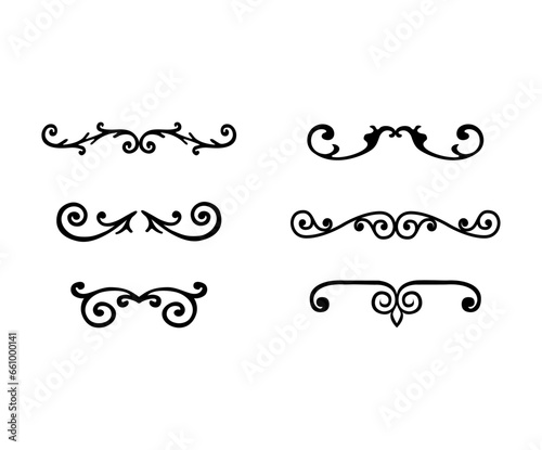 Set vector elegant ornamental elements