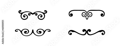 Set vector elegant ornamental elements