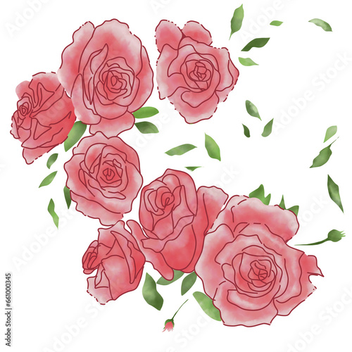 group of roses