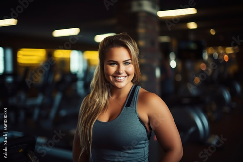 Body positive people in the gym. Healthy lifestyle concept