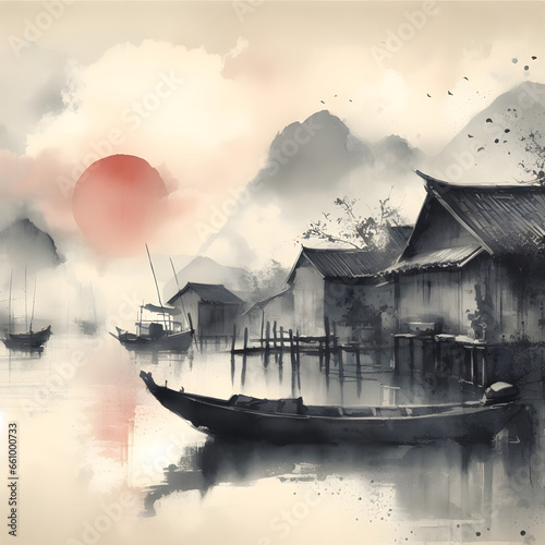 boat on the lake