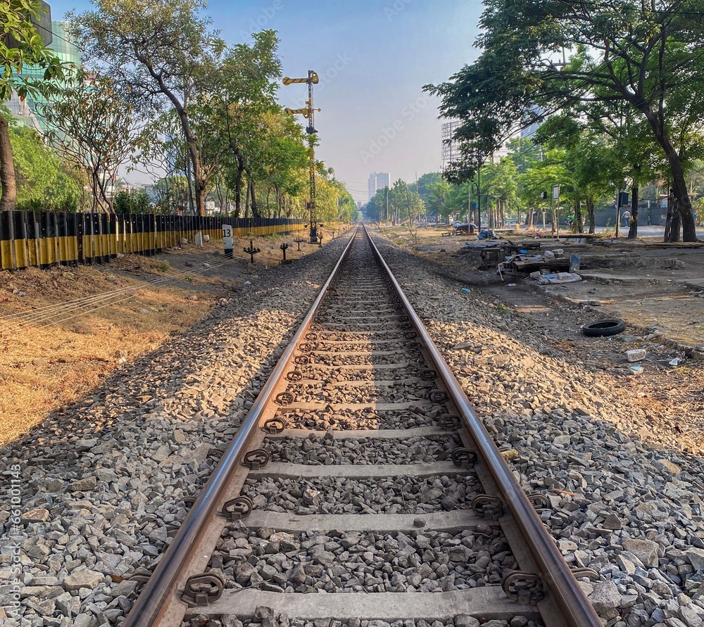 Fototapeta premium railway in the countryside