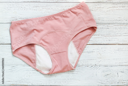 Women's pink menstrual panties, reusable, eco-friendly