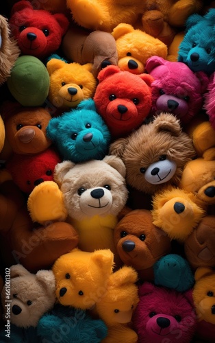 colorful Teddy bears background