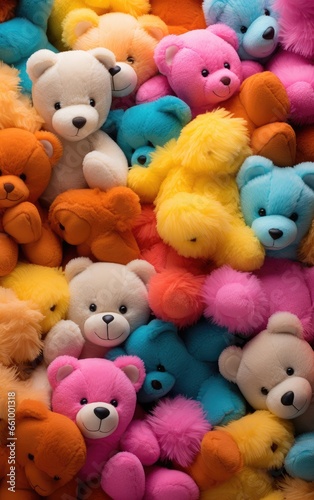 colorful Teddy bears background