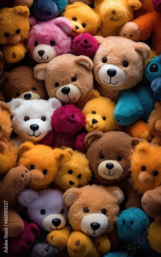 colorful Teddy bears background