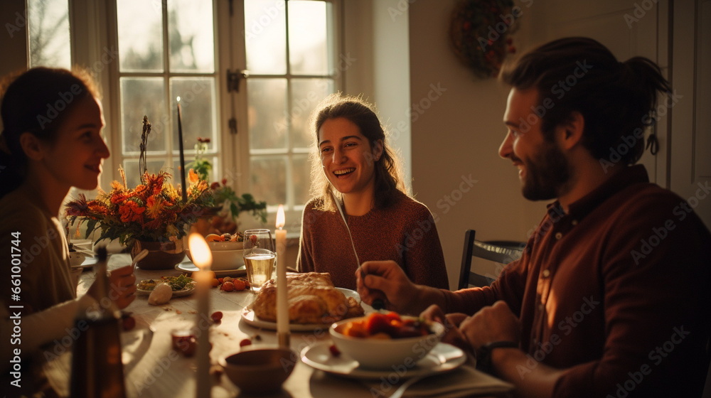 Grateful Gatherings: Thanksgiving Day Bliss, Generative AI