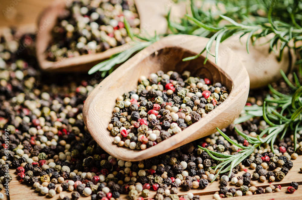 Peppercorn on rustic background. Peppercorn on rustic background.