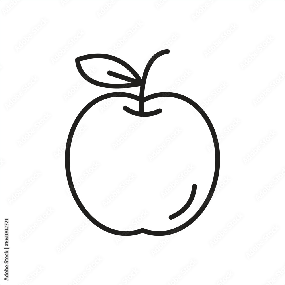 a drawing of an apple with a leaf on it a drawing of an apple with a leaf on it