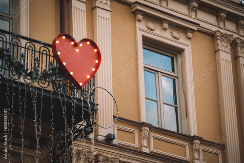 Heart Decoration On A Balcony