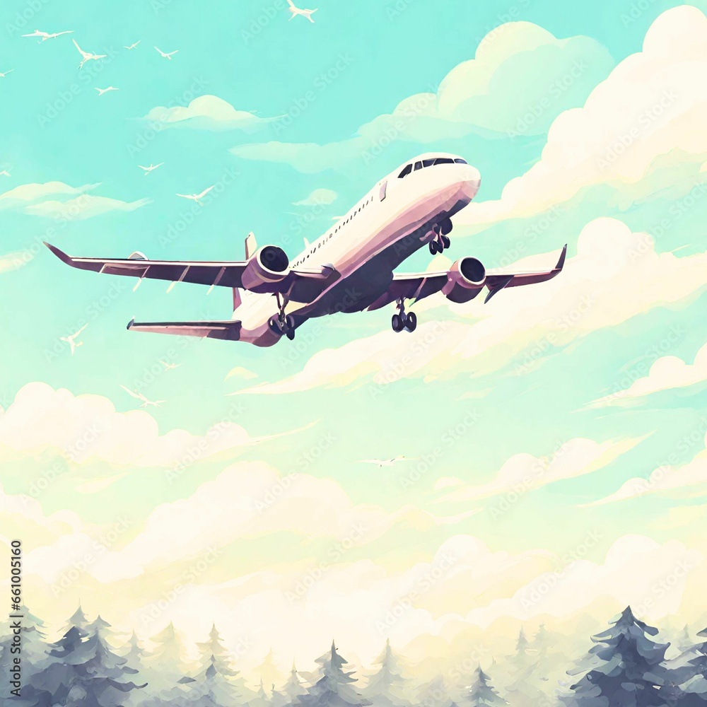 airplane in the sky