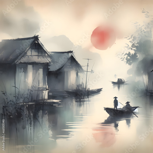 boat on the lake