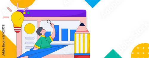 Business People Flat Vector Concept Operation Hand Drawn Illustration
