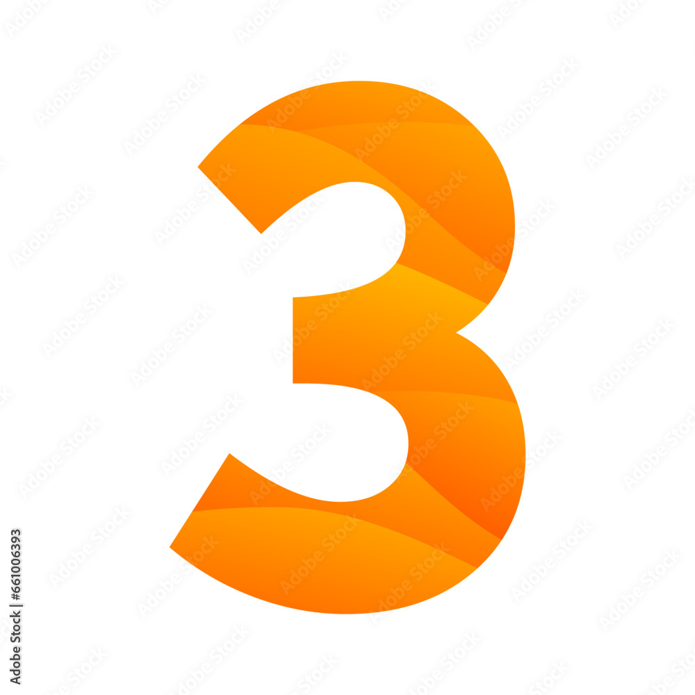 number 3 gradient icon logo design number 3 gradient icon logo design