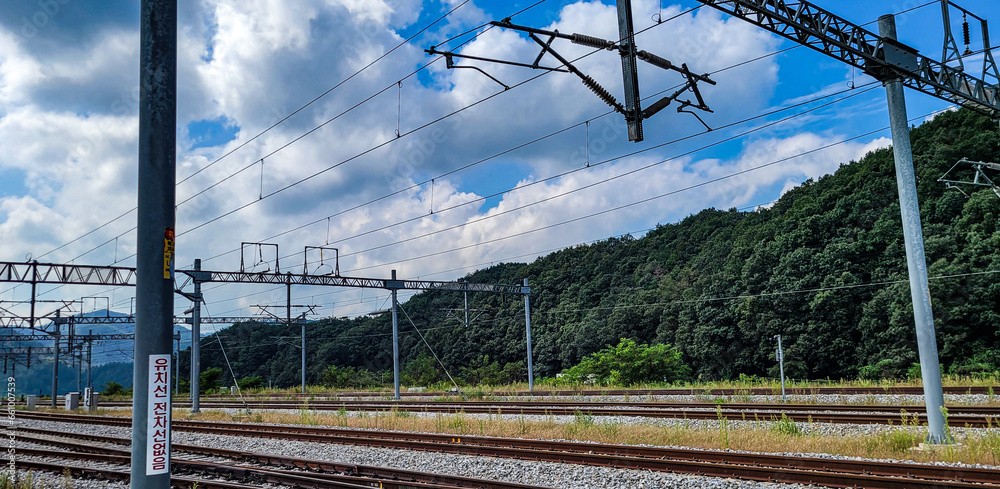 Fototapeta premium railway in the mountains