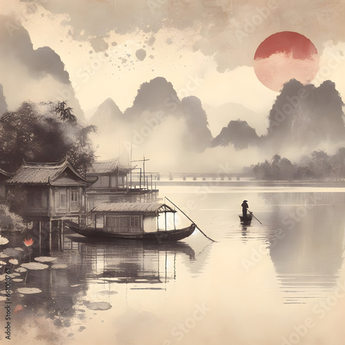 boat on the river
