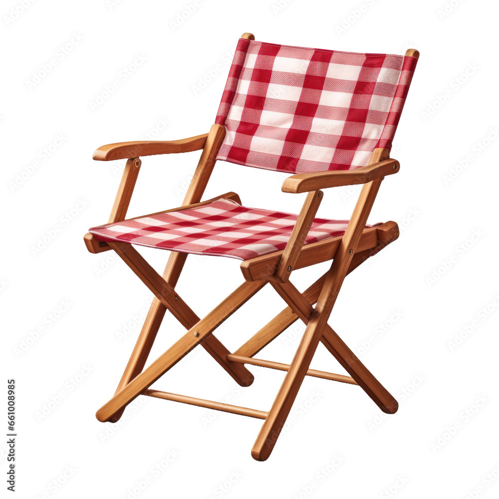 Folding chair on transparent background