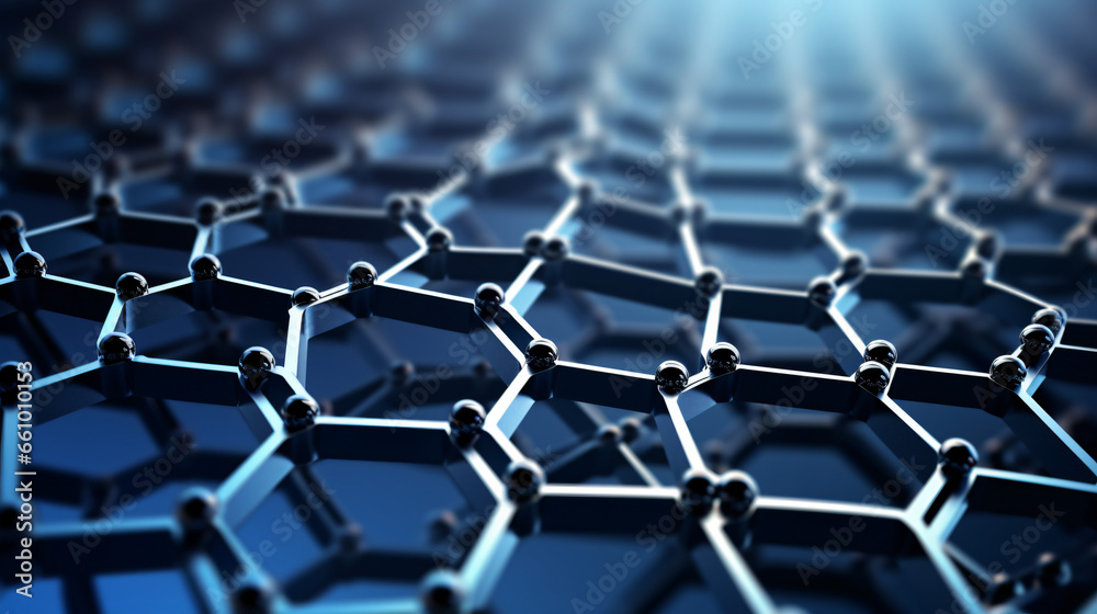 Graphene molecular grid graphene atomic structure Stock Illustration ...