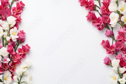 Antirrhinum Flowers on white Copy Space © Artgalax
