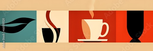 Coffee background illustration design, coffee beans, caffeine