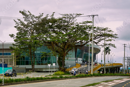 Pereira, Colombia -12 DE October de 2023: Airport Welcome: Matecaña International Airport Entrance