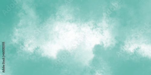 Abstract Mint Bluesky Water color background, Illustration. cloudy Minty sky background with clouds, cloudy light blue watercolor natural clouds and smoke. beautiful cloudy Mint turquoise background