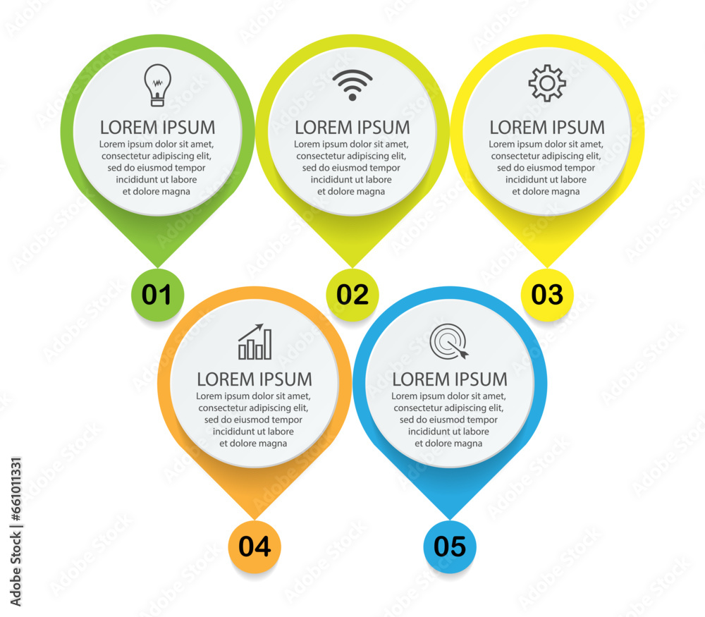 infographic template design, minimalist concept, interconnected circles with 9 steps, lines and colors in each step, good for your business presentation infographic template design, minimalist concept, interconnected circles with 9 steps, lines and colors in each step, good for your business presentation