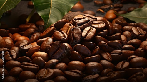 Coffee background illustration design, coffee beans, caffeine