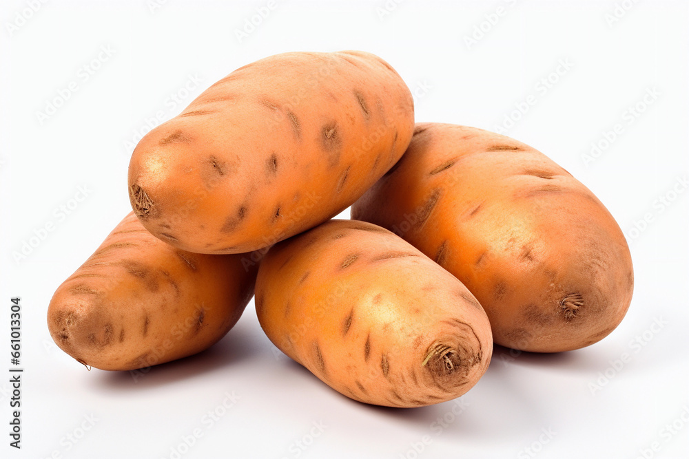 potatoes isolated on white background potatoes isolated on white background