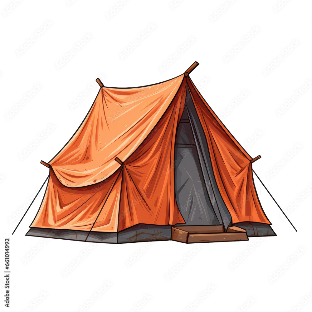 Tent on transparent background